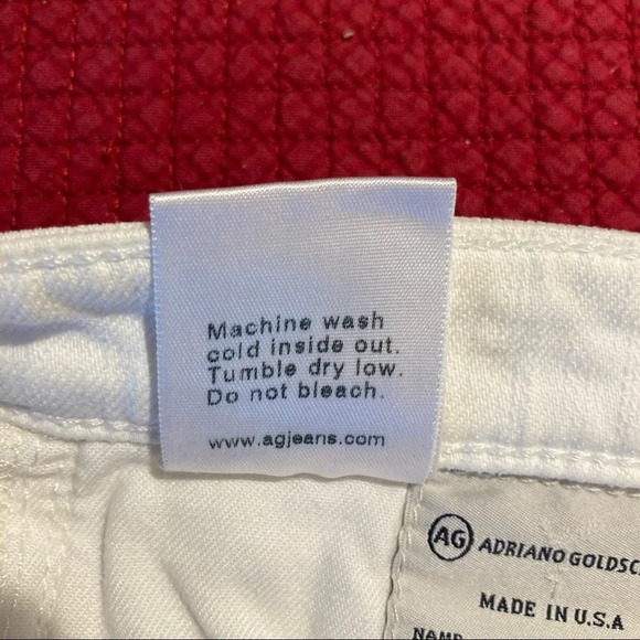 AG Sz 30R The Stilt Cigarette Roll Up White Jeans - Picture 10 of 10